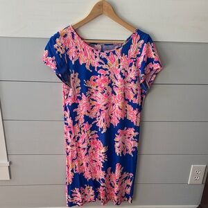 Lilly Pulitzer Blue and Pink Patterned Fabric